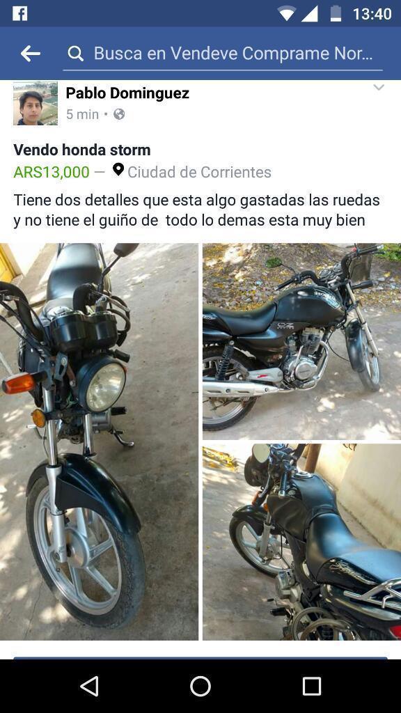 Vendo Honda Storm Modelo 2011