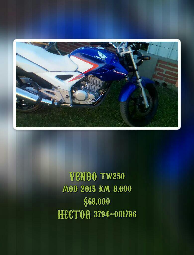 Honda Twister 250 Modelo 15 con 8300 Km