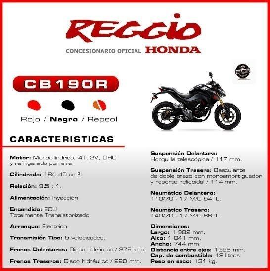 Honda Cb190 R 0km 2017 Reggio Motos