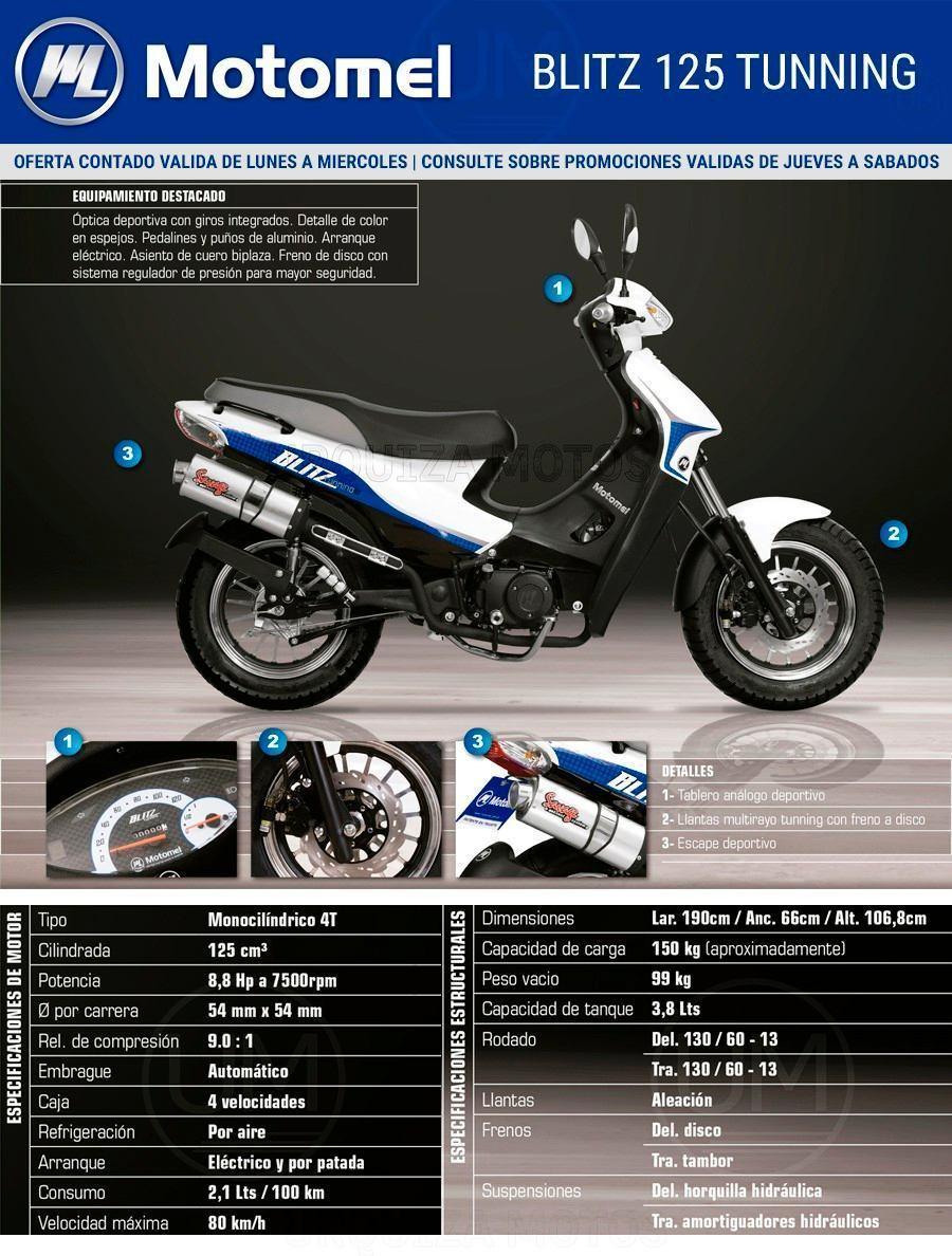 Moto Ciclomotor Motomel Blitz 125 Tunning 0km Urquiza Motos