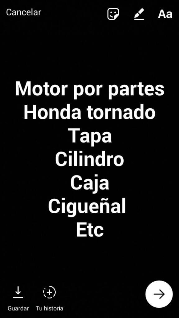 Repuestos Motor Honda Tornado