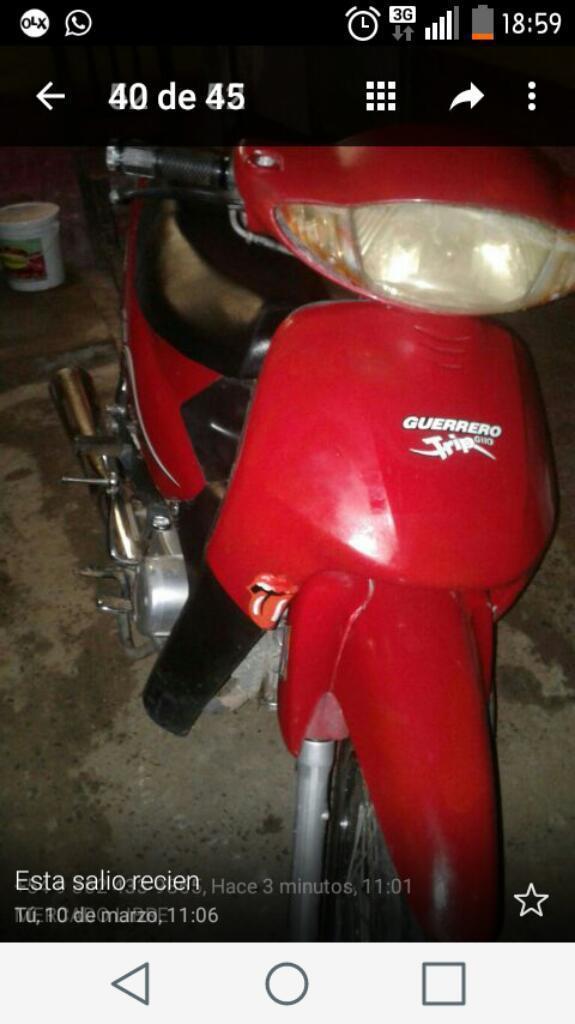 Moto Guerrero con Todos Sus Documentos Cedula Y 08