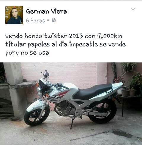 honda twister 250 titular impecable