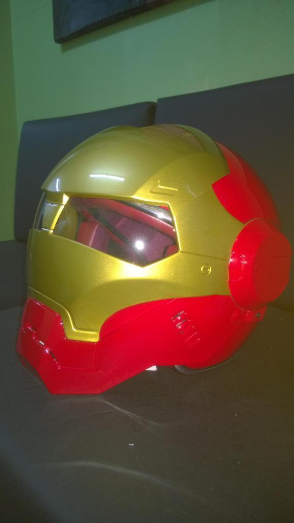 casco de moto importado tipo iron man unico