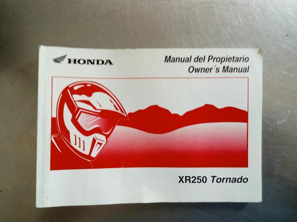 Manual Honda Tornado Xr 250