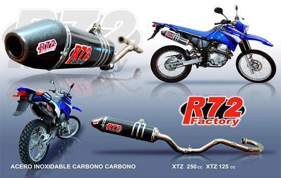 Escape Completo Carbono R72 Factory Yamaha Xtz 125 Enduro