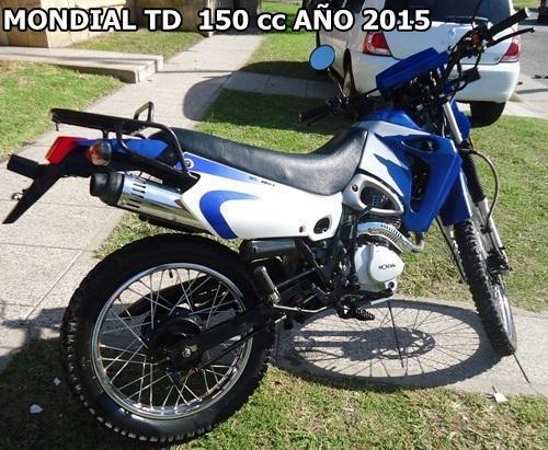 MONDIAL TD 150 cc AÑO 2015, como nueva, VENDOTOMO MOTO