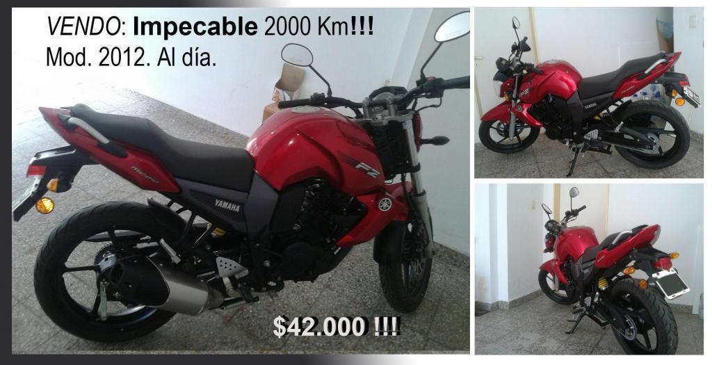 Vendo Moto Yamaha FZ 16, Mod. 2012. IMPECABLE!
