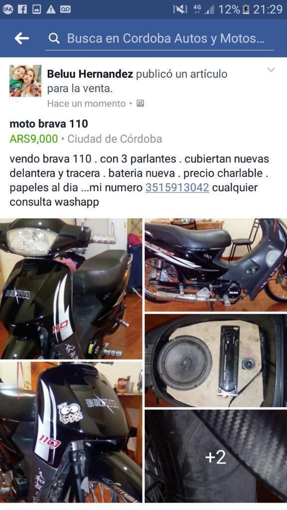 Vendo Brava 110