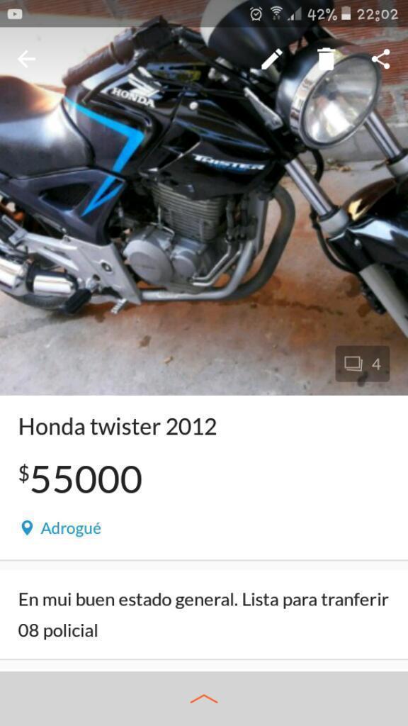 Honda 250 Twister 2012