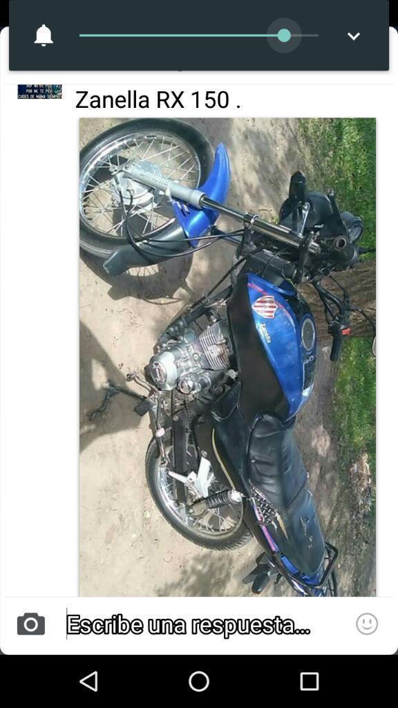 Vendo Zanella Rx150 /2010 Carpeta Comple