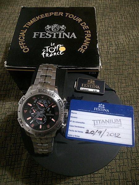 reloj festina 2012 tour de france,con certificado,manual y caja original