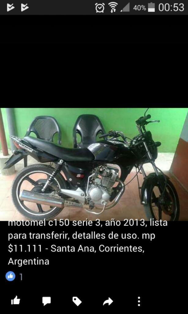 Motomel 150 Serie 3. Modelo 2013