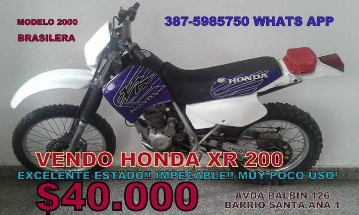 VENDO HONDA XR 200