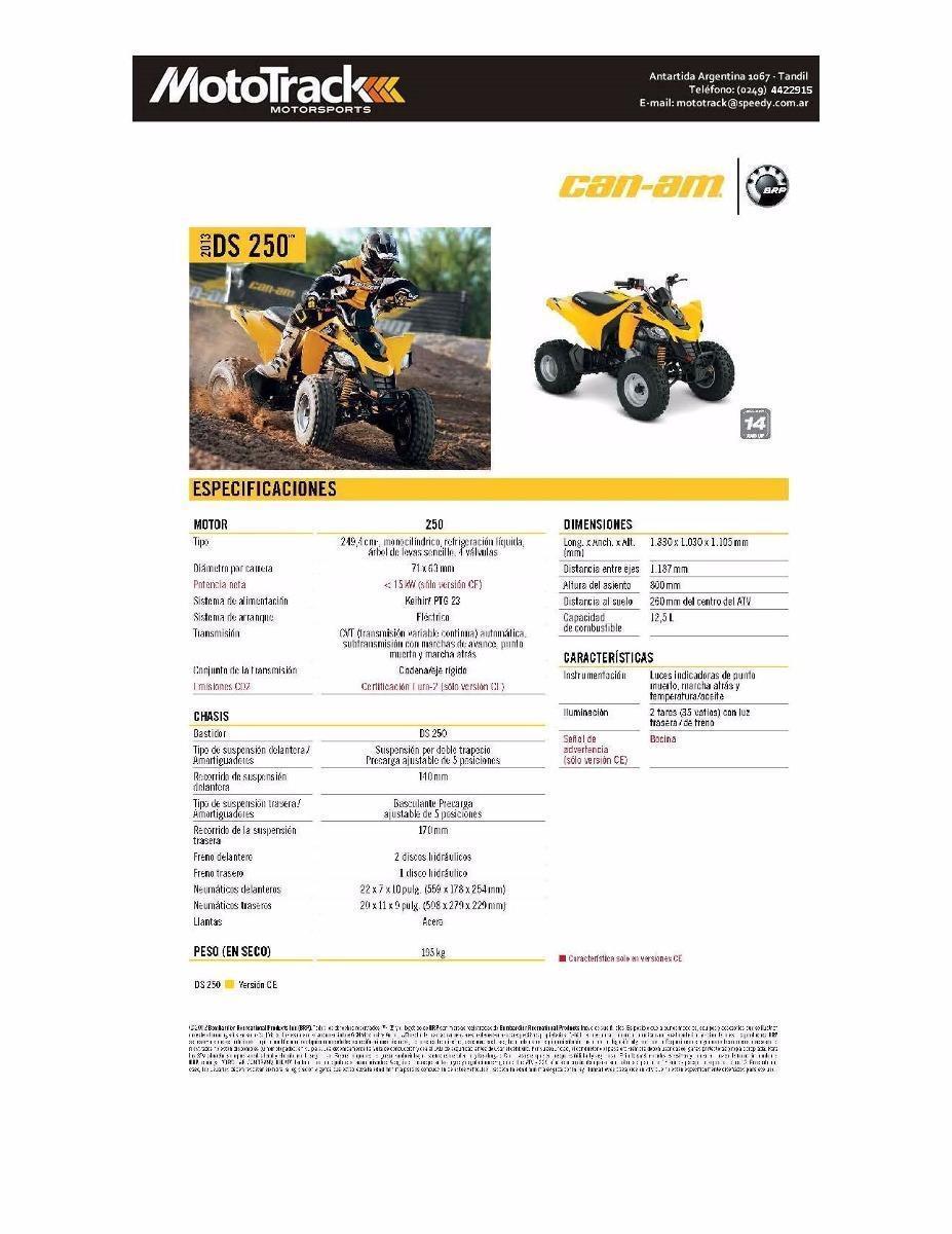 Cuatriciclo Can Am Ds 250