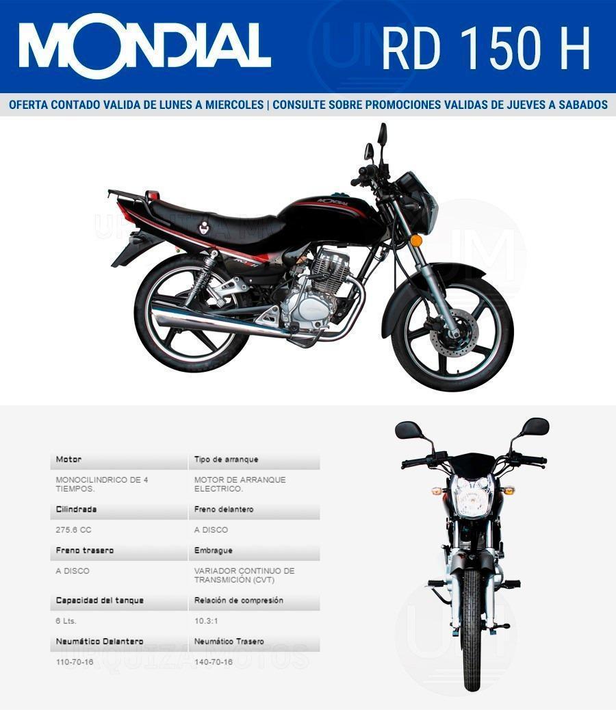 Moto Mondial Rd 150 H Street 150h 0km Urquiza Motos