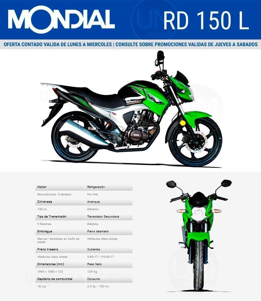 Moto Mondial Rd 150 L Street 150l 0km Urquiza Motos