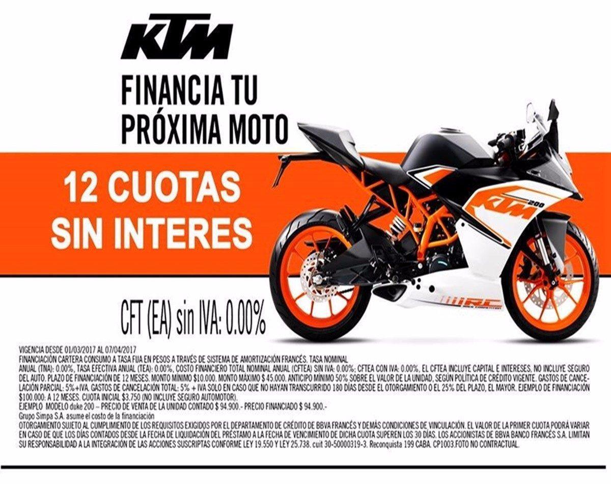 Ktm Rc 200 0km 2017 Automoto  Financiación Tasa 0% !!!