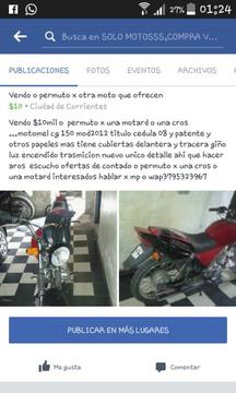 Vendo O Permuto Motomel Cg 150
