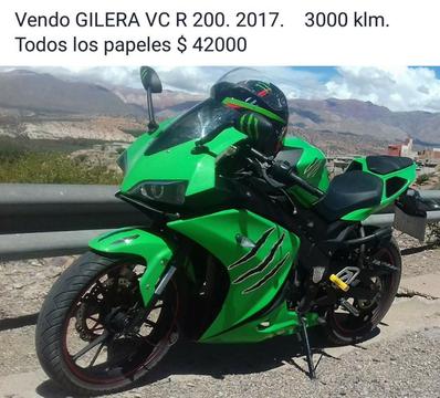 Vendo Moto Gilera Vc R 200 Año 2017