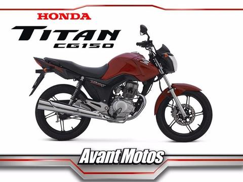 Honda Cg 150 Titan 0km 2017 Negra Roja Azul Avant Motos