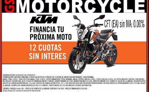 Ktm Duke 200 Blanca Gs Motorcycle