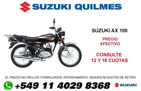 Moto Suzuki Ax 100 *2018* 12 Cuotas Ahora 12 18
